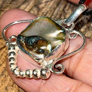Blister Abalone Shell Pendant 1 7/8”